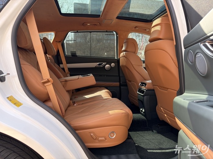 제네시스 GV80 2열. 사진=권지용 기자