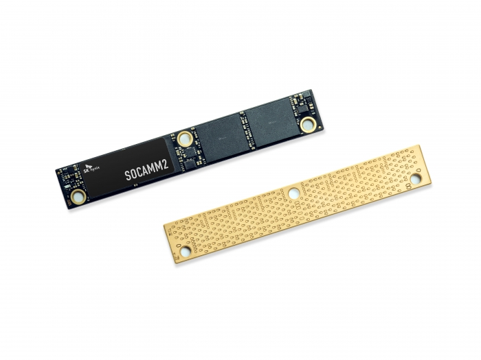 SK하이닉스가 10나노급 6세대(1c) LPDDR5X 저전력 D램 기반 차세대 메모리 모듈 규격인 SOCAMM2 192GB(기가바이트) 제품을 본격 양산한다. 사진=SK하이닉스
