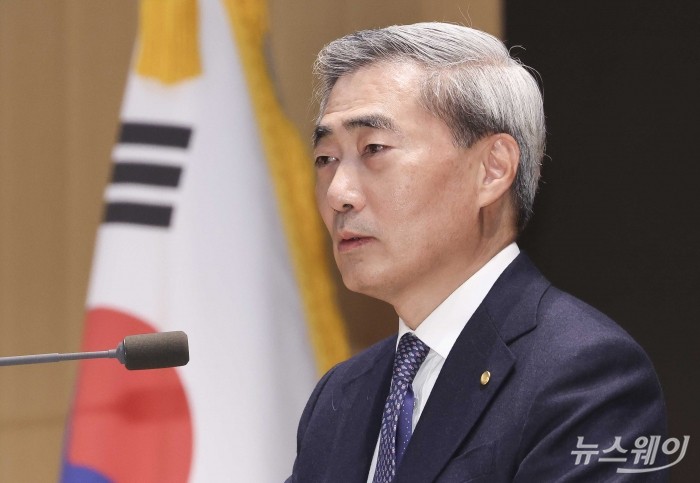 신현송 신임 한국은행 총재가 21일 오전 서울 중구 한국은행에 열린 취임식에서 취임사를 전하고 있다. 사진=강민석 기자