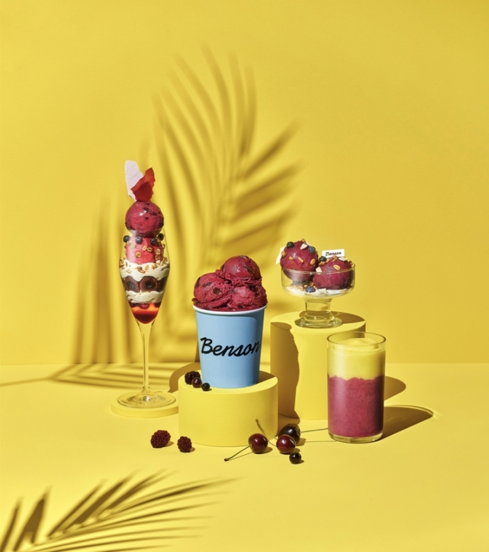 벤슨 아사이베리 시즌메뉴 4종. 사진=벤슨 제공