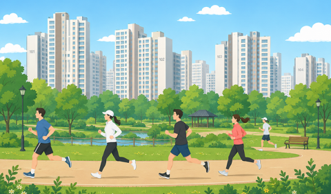 러닝 열풍에 공세권 단지 인기 '쑥'