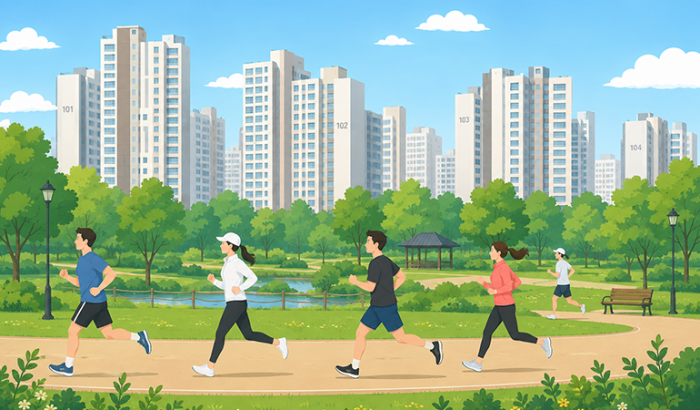 러닝 열풍에 공세권 단지 인기 '쑥'