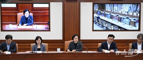 '국가정책조정회의' 주재하는 한성숙 국무총리