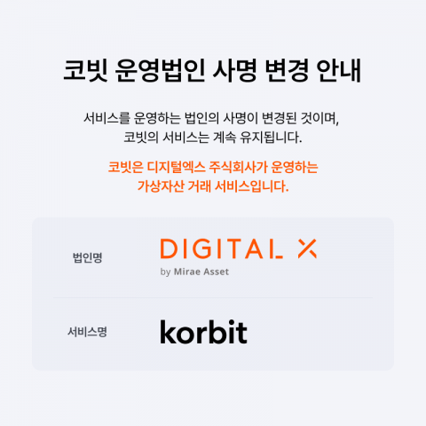 코빗, 법인명 '디지털엑스'로 변경···거래소 브랜드는 유지