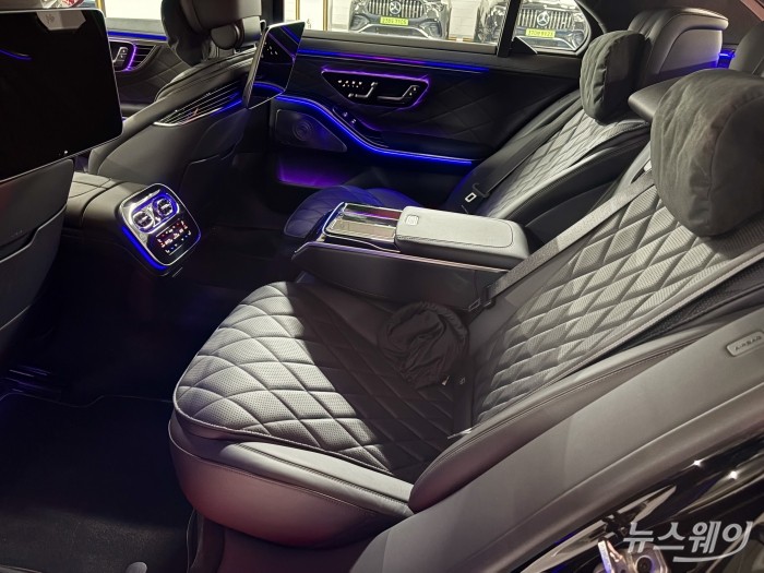 S 580 4MATIC Long' 모델 2열 사진=황예인 기자