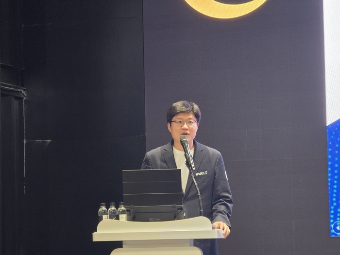 강성지 웰트 대표가 9일 서울시 강남구 SJ 쿤스트할레에서 열린 '한독 RE:SLEEP 심포지엄'에서 발언하고 있다. 사진=이병현 기자