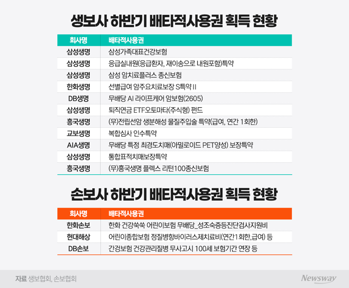엇갈린 '배타적사용권' 전략···생보 '질병 세분화'·손보 '생활 밀착'