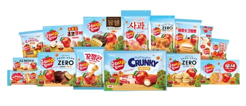 알밤·고구마에 이은 상생로드 3탄···롯데웰푸드, 군위 사과 15종 라인업