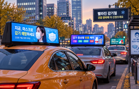 빨라진 감기철에···차량 광고부터 증상별 제품까지 '판촉전'